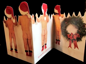 Santa Babes Christmas Cards Portal Publications Fold Out Panel 11 Cards Boxed - Picture 1 of 10