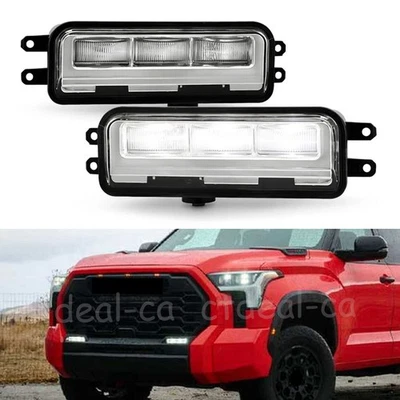 Front Bumper LED Fog Light Driving Lamp For Toyota Tundra 2022-2026 w/ Wires Kit - Imagem 1 de 4