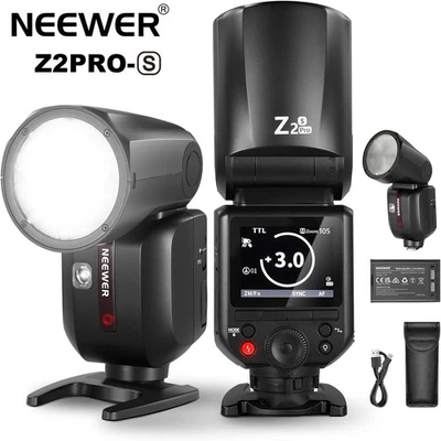 NEEWER Z2PRO-S 2.4G TTL HSS Round Flash 3000mAh Speedlite for Sony Cameras DSLR - Image 1 of 4