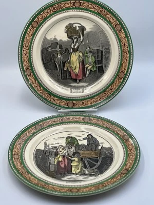 亚当斯英国装饰盘,“Cries Of London”场景手绘3件套 — 第 1/4 张图片