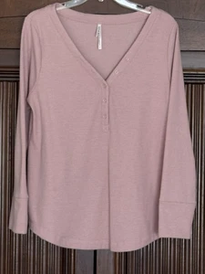 EUC Soma Cozy Waffle Loungewear Size LARGE Top, MEDIUM Pants, Soft Pink - Bild 1 von 8