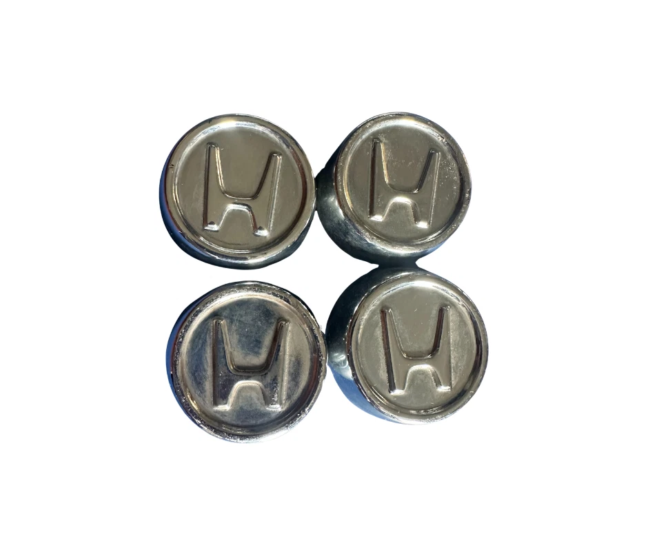 TAPAS CENTRALES DE RUEDA CROMADAS ACERO 13" HONDA CIVIC / CRX OEM 44732-SB2-000 #2E-6 Foto 1 de 2