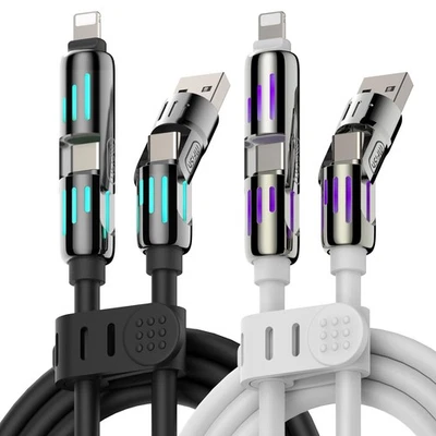 240W 4-in-1 Universal USB Charging Cable [2 Pack, 6.6ft] – Fast Charger Cord ... - Image 1 of 4