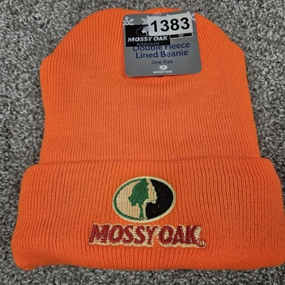 Gorro Mossy Oak Gorra Doble Forrado de Vellón Talla Única Naranja Bordado Para Hombre Foto 1 de 4
