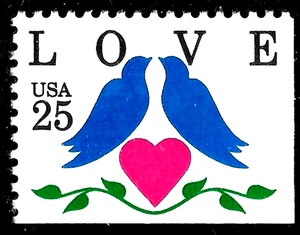 HICK GIRL- MNH. U.S.  STAMP   SC#2440  1990   LOVE  BIRDS      M115 - Picture 1 of 1