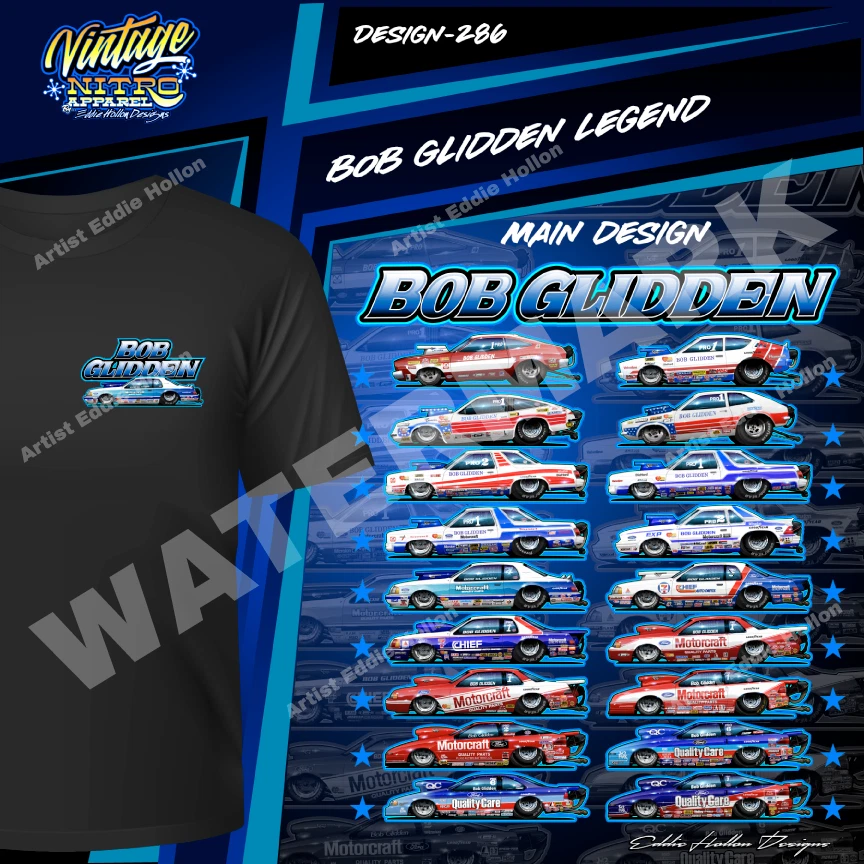 Camiseta Bob Glidden Legend of Pro Stock (286) Foto 1 de 3