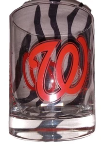 MLB Washington Nationals Clear Banded Rocks Glass 14 Oz - Picture 1 of 4