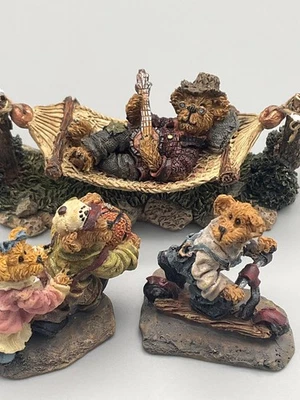 Boyd’s Bears Wunnerful Village 19519-1 Greenville’s Workout,Becky&Huck,滑板车 — 第 1/4 张图片