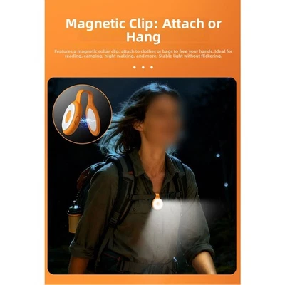 USB Rechargeable Magnetic Clip Light Compact and Lightweight for Outdoor Sports - Image 1 of 4