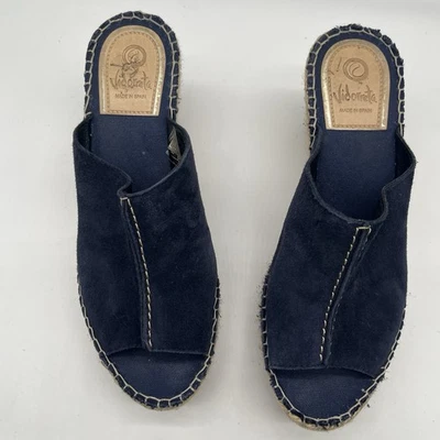 Vidorreta Women's  Wedges Blue Suede ￼Sandals Size 9 US (40 EU) - Image 1 of 4