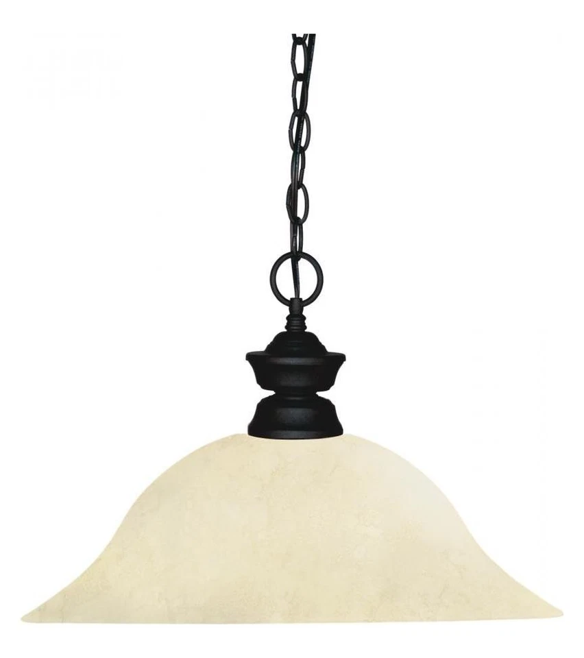 Colgante tamaño completo negro mate de 1 luz Foto 1 de 1