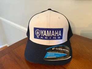 NEW Yamaha Racing Patch Blue White Trucker Hat Baseball Cap New Champro Pitch - Picture 1 of 6