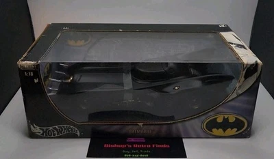 Hot Wheels Batmobile Metal Collection 1:18 Scale Diecast Black NEW OPEN BOX - Image 1 of 4