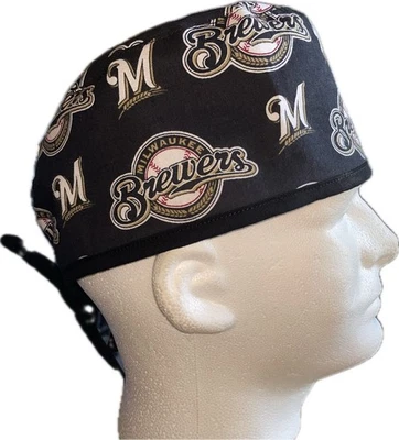Gorra Médica Negra MLB Milwaukee Brewers Quimio Foto 1 de 4