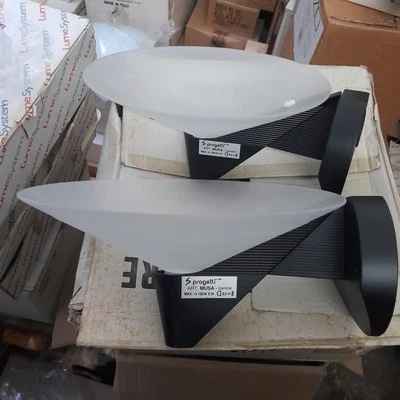 Coppia Lampade Parete Vintage Anni80 Designer  M. Ferrari Per Progetti Mod. MUSA - Immagine 1 di 4