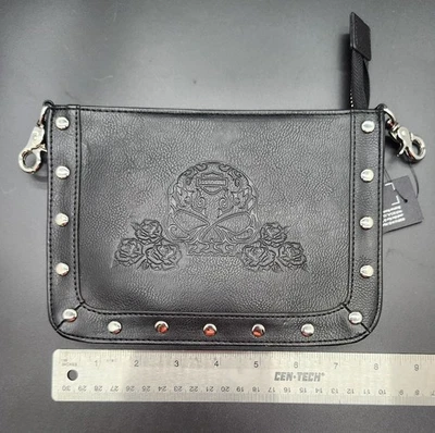 Harley-Davidson LOD Rosalita Hip Pouch Crossbody – Black Leather Studded Skull & - Image 1 of 4