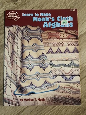 Learn To Make Monks Cloth Afghans Booklet #1295 Marilyn Magly 2000 - Image 1 of 2