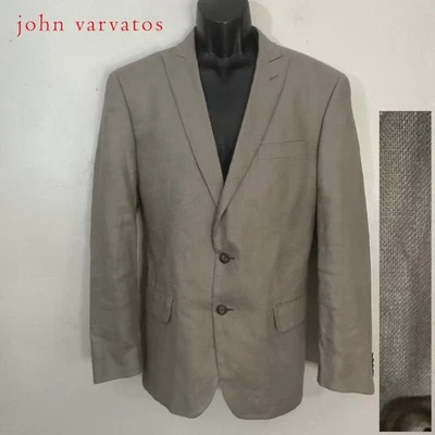 John Varvatos Linen Peak Lapel Blazer 42R Gently worn 100% linen 2 button - Image 1 of 4