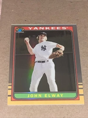 2024 Bowman Draft Chrome REFRACTOR John Elway New York Yankees Short Print Rare - Image 1 of 4