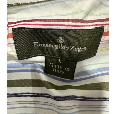Camisa de vestir Ermenegildo Zegna a rayas con botones L Italia Foto 1 de 4