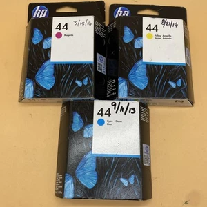 HP 44 Tintenpatronen 51644M 51644Y 51644C - Magenta Gelb Cyan - Abgelaufen Versiegelt - Bild 1 von 13