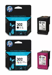 Combo tintas HP 302 negras y color, para HP Officejet 2130, 3630, 4520 3830 X4D37AE - Imagen 1 de 2