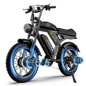 Movcan 20" Fat Tire Electric Bike 37.5mph 3000W 48V 40Ah Mountain Ebike Adults - Picture 1 of 12