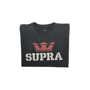 Supra Skate T-Shirt - Vintage Y2K XL Black Tee - Mens Extra Large
