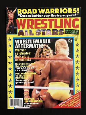 Wrestling All Stars Heroes & Villains Magazine #39 August 1990 WrestleMania Foto 1 de 4