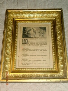 ANCIEN CADRE DORé VITRINE/UNE PARTIE DU CANON D'AUTEL?/MESSE/27,5x33,5cm/XIXéme - Picture 1 of 6