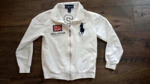 Vtg. Ralph Lauren Big Pony Great Britain full-zip White Jacket Youth Size M- USA - Picture 1 of 6
