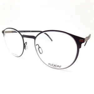 Flexon B2075 001 Matte Black Brown 49mm with Nose Pads New Authentic Frames - Picture 1 of 4