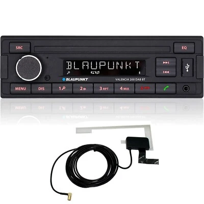 Blaupunkt VALENCIA 200 Car Stereo DAB Radio BT USB AUX Retro OEM Look + Aerial - Image 1 of 4