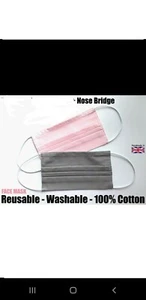 Reusable Face Mask UK Taylor Made **100% Cotton*** - Picture 1 of 7