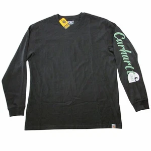 Carhartt Men's Long Sleeve Loose Fit Heavyweight Script Sleeve Graphic T-Shirt B - Picture 1 of 2