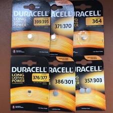 NEW Duracell Silver Oxide 1.5V Watch Batteries ALL SIZES 357 386 377 364 399 371
