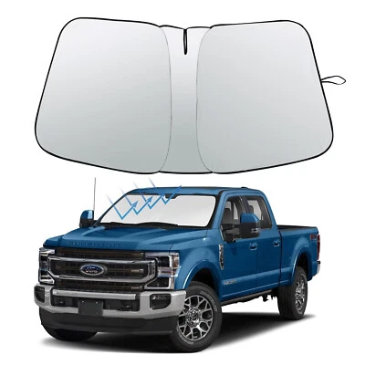 Para 2017-2024 Ford F250 F350 F450 cabine captador pára-brisa sombra UV tampa bloco - Imagem 1 de 4