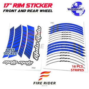 Pegatinas de llanta de 17 pulgadas color liso GP02 para Ducati 959 PANIGALE 15-19 16 17 18 19 - Imagen 1 de 17