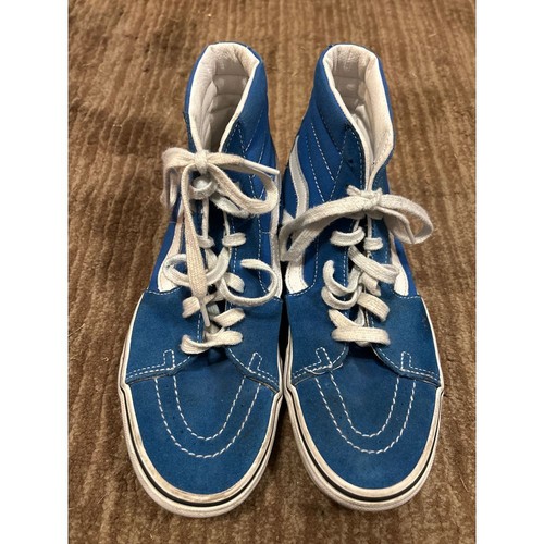 Vans Sk8 Hi Shoes Uomo 7.5 WMNS 9 Sneakers Blu Bianco Skate Scamosciato Casual