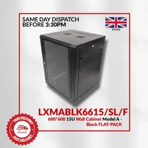 15 HE Server Rack Netzwerkschrank 19 Zoll 600 x 600 mm schwarz - Bild 1 von 8