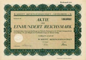 Lot 10 W Krefft Gevelsberg Aktien 1928 Ennepe-Ruhr Kreis Gevelsberger Herdfabrik - Bild 1 von 1