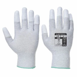 Portwest A198 Antistatic Safety Work Gloves PU Non Slip Fingertip Coating ANSI - Picture 1 of 4