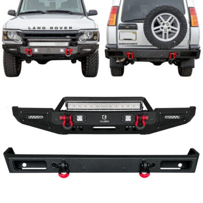 Front /Rear Bumpers Fits 1999-2004 Land Rover Discovery 2 w/Winch Seat Foto 1 de 4