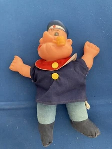 Vintage 1979 Uneeda Popeye The Sailor Man 7” Bambola di Peluche Giocattolo Faccia di Gomma - Foto 1 di 3