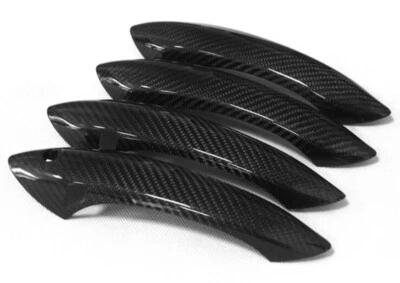 Cubierta de manija de puerta de fibra de carbono real para BMW F06 F07 F10 F12 M5 M6 535i GT Foto 1 de 2