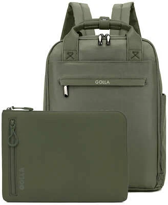 Golla Laptop Rucksack Orion 13 l + Laptoptasche 14 Zoll (green / grün) + Buds - Bild 1 von 4