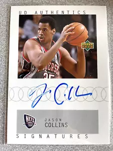 2002-03 UD Authentics Jason Collins Signatures Autograph Card #JC Nets Rare! - Picture 1 of 2