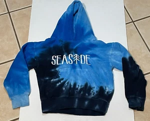 Seaside Oregon Beach hoodie sweater youth kids small Exist tye dye blue - Picture 1 of 7