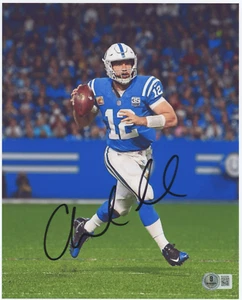Foto firmata Andrew Luck 8x10 BAS Beckett COA Indianapolis Colts - Foto 1 di 1