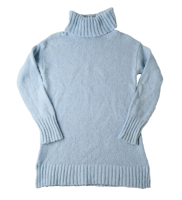 Suéter Eddie Bauer Lounge Para Mujer XS Cuello Alto Tejido Suave Azul Claro Acogedora Túnica Foto 1 de 4